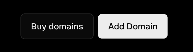 The button to click on the domains page.