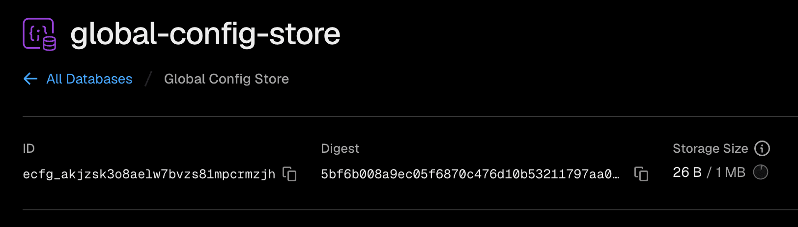 Your Global Config ID in the Vercel Dashboard.
