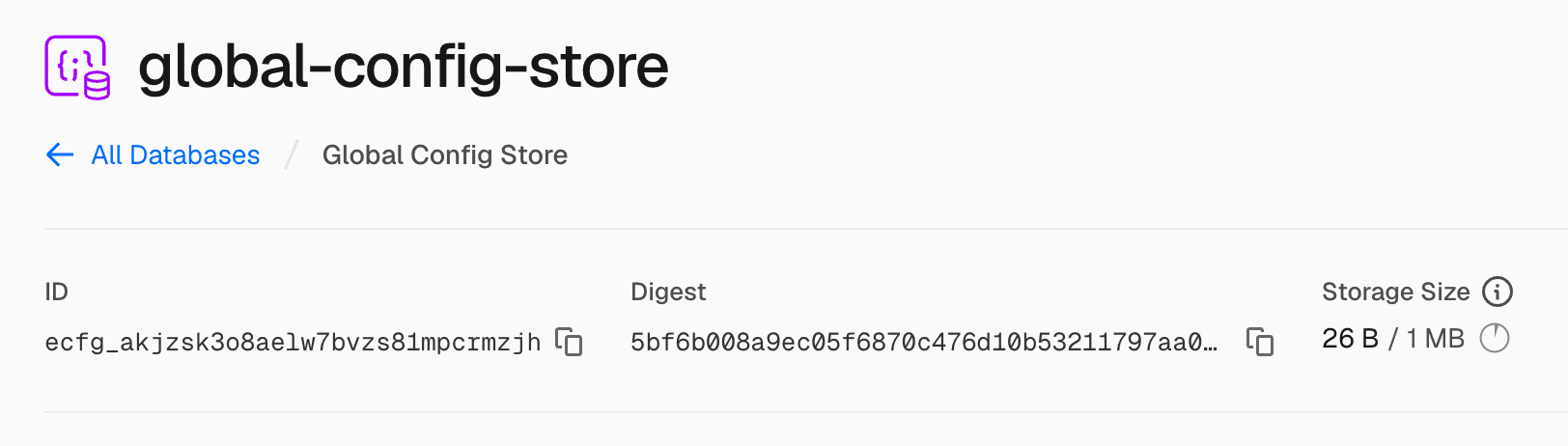 Your Global Config ID in the Vercel Dashboard.