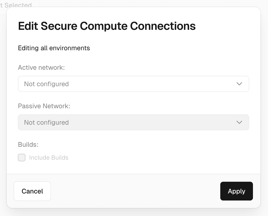 Adding a project to a Secure Compute network. Multiple environments at once.