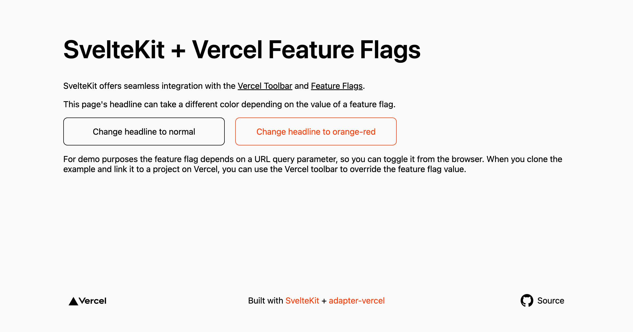 SvelteKit Flags SDK Starter