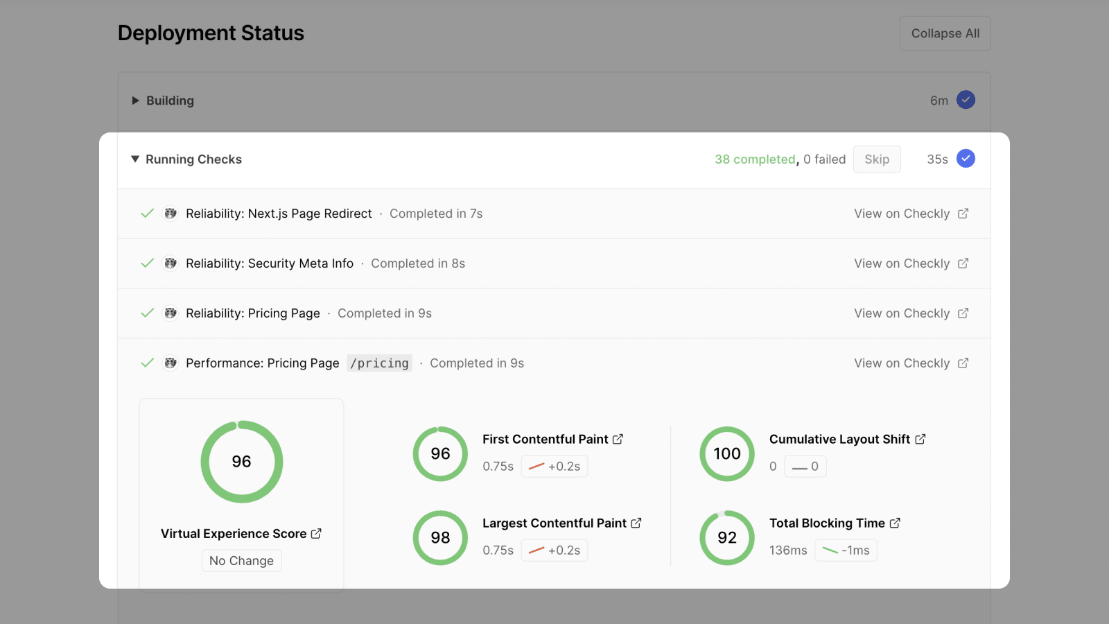 Checkly Integration leveraging the Checks API