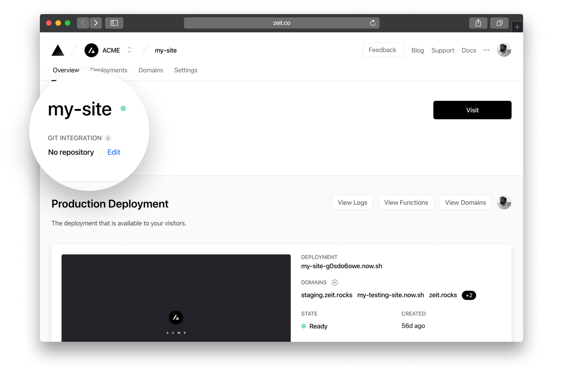 Connect your project to a Git repository.