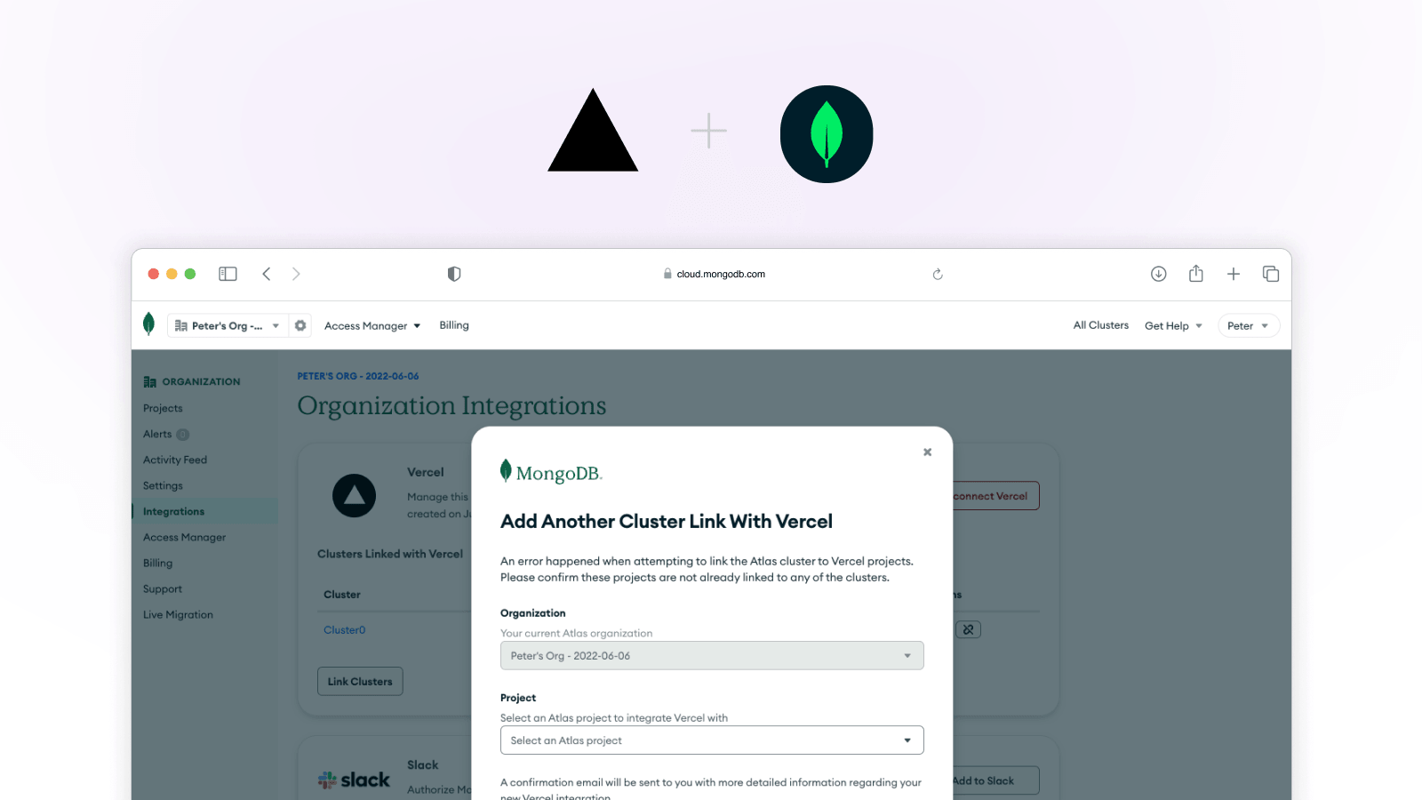 MongoDB Atlas Integration - Dark Mode