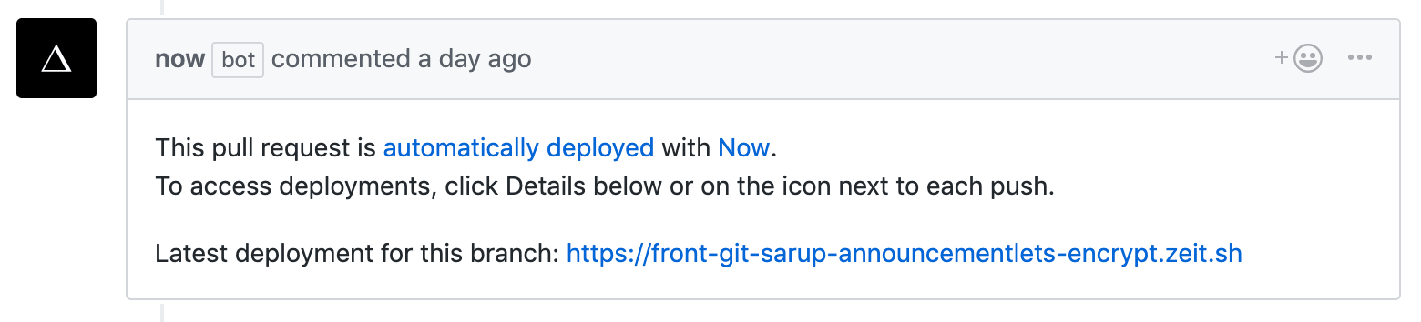 As you introduce new changes to the branch, the deployment URL doesn't change and reflects all the updates.