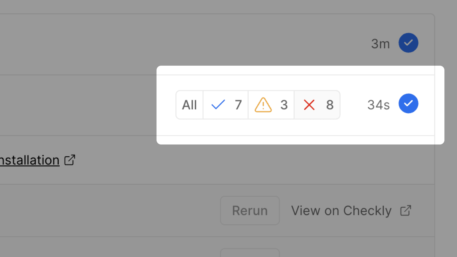 Checks Status Filter - DARK