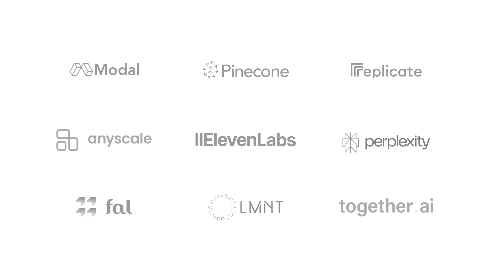 Our first cohort of AI Integration partners, now available in the AI tab.