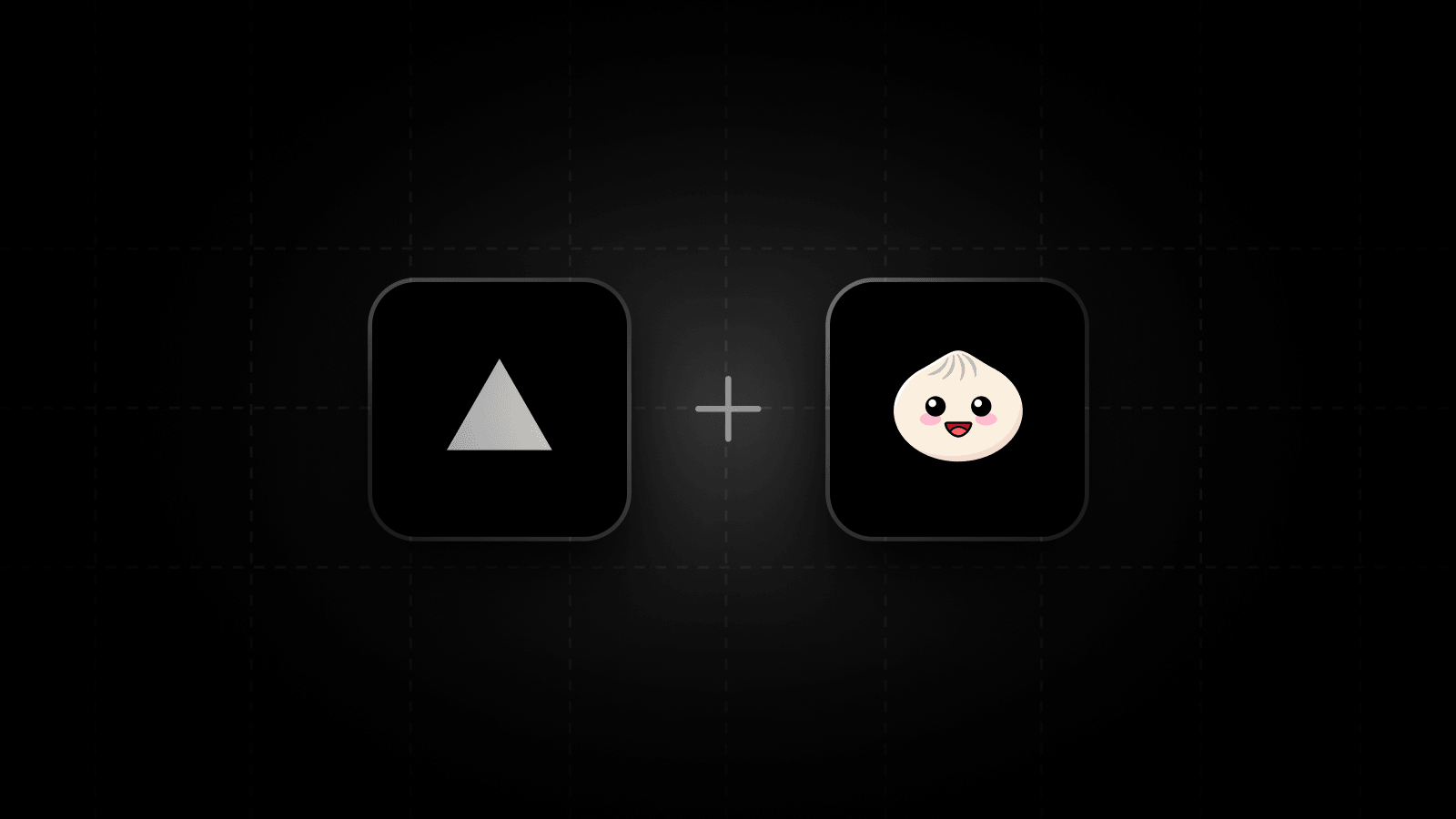 Vercel + Bun logo in dark theme