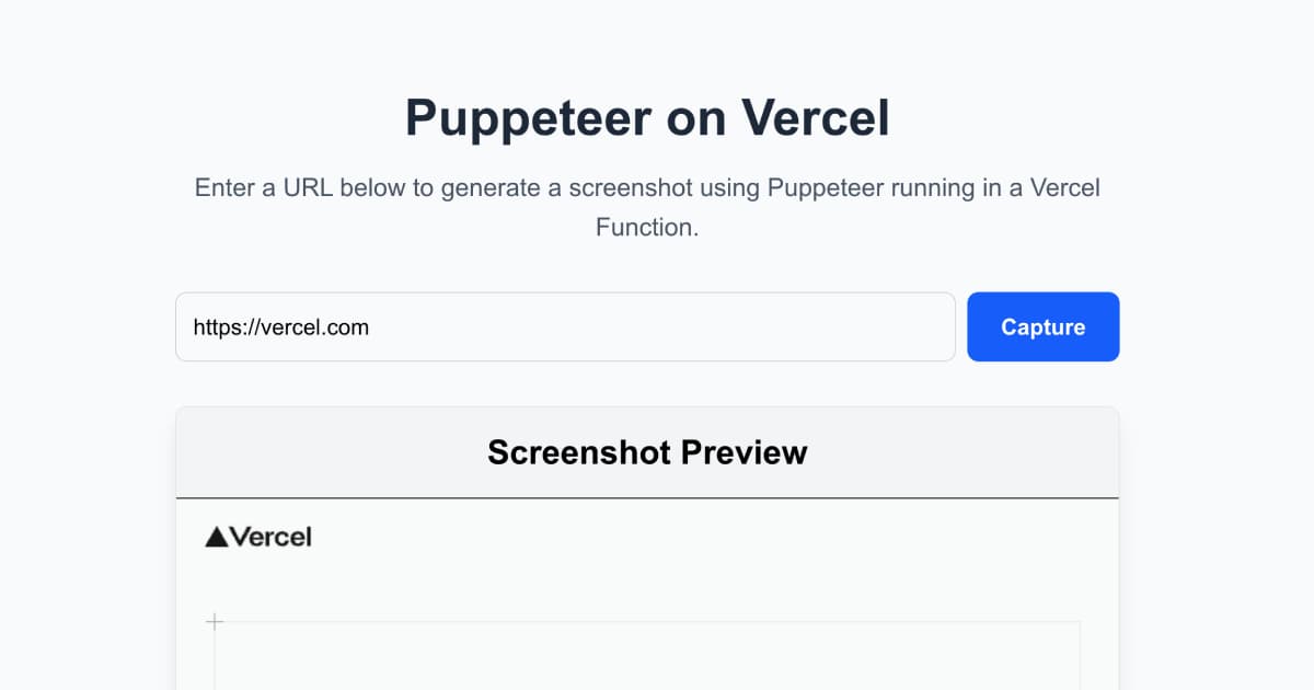 Puppeteer on Vercel